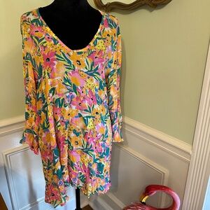 Anne Cole Tropical Floral Swim Cover-up Size XS/S (NWT)